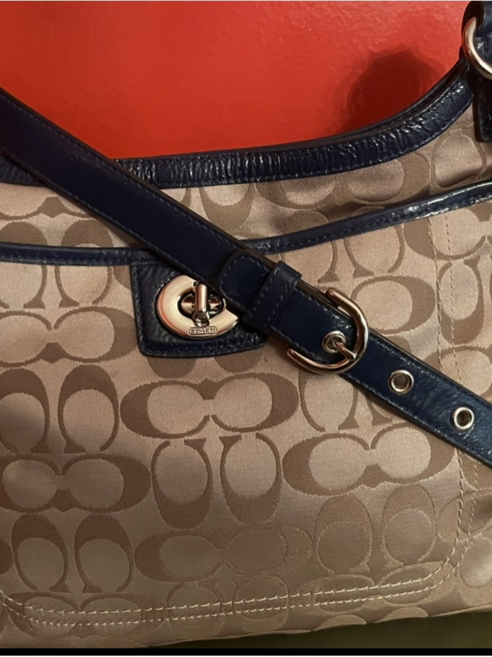 Coach Penelope Signature Logo Shoulder Bag